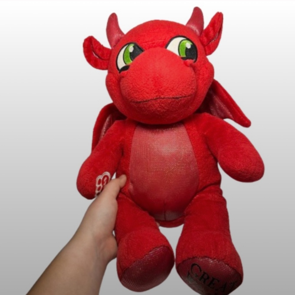 BAB Build a Bear Ellie Magic Quest Red Dragon Great Wolf Lodge 15" Plush EUC